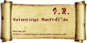 Valentinyi Manfréda névjegykártya